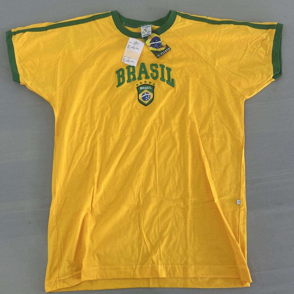 Brasil National Football Club Pierim Made in Brasil T Shirt Yellow Mens XL GG